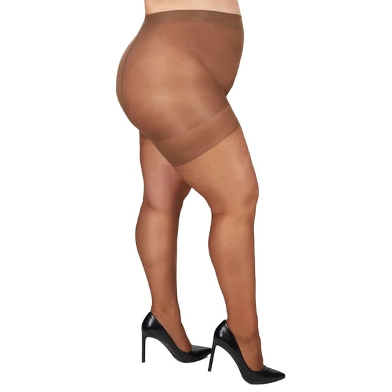 MeMoi Plus Size Curvy Silky Sheer Control Top Pantyhose - Womens - Female (5X/6X, Utopia)