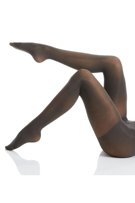 Women's MeMoi MO-312 Perfectly Opaque Control Top Tights (Charcoal M/L)