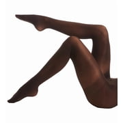 Women's MeMoi MO-312 Perfectly Opaque Control Top Tights (Dark Chocolate 1X-2X)
