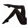 thumbnail image 1 of Women's MeMoi MO-325 Flat Knit Sweater Tights (Black L/XL), 1 of 12