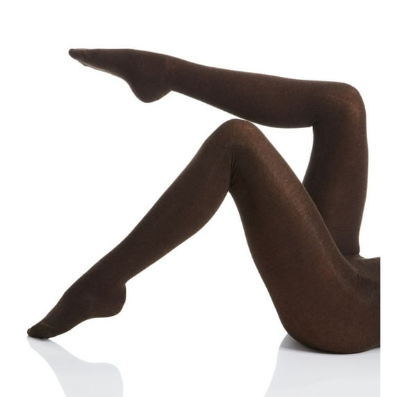 Women's MeMoi MO-325 Flat Knit Sweater Tights (Brown Heather M/L)