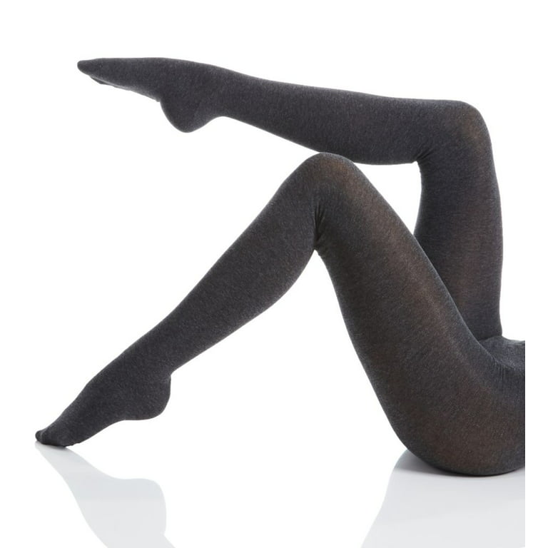 Women's MeMoi MO-325 Flat Knit Sweater Tights (Dark Gray Heather S/M) 