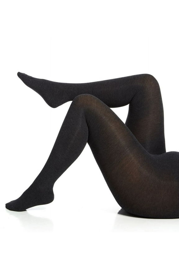 Women's Brooklyn Flat Knit Cotton Blend Sweater Tights - Womens - Female, Q1/2, Dark Gray Heather
