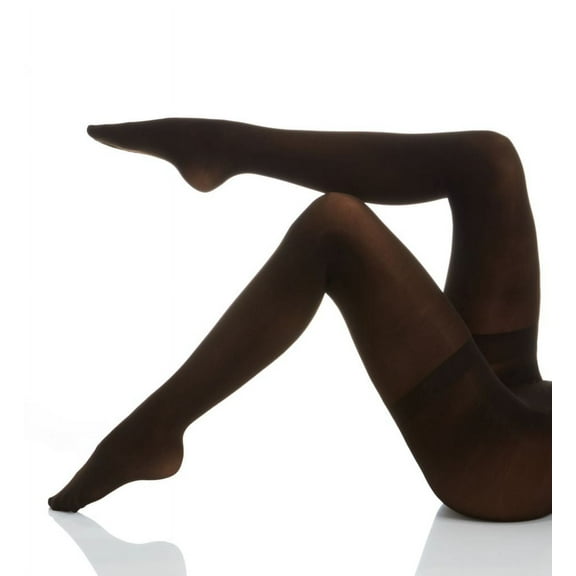 Women's MeMoi MO-335 Perfectly Opaque Shaper Tights (Dark Chocolate L/XL)