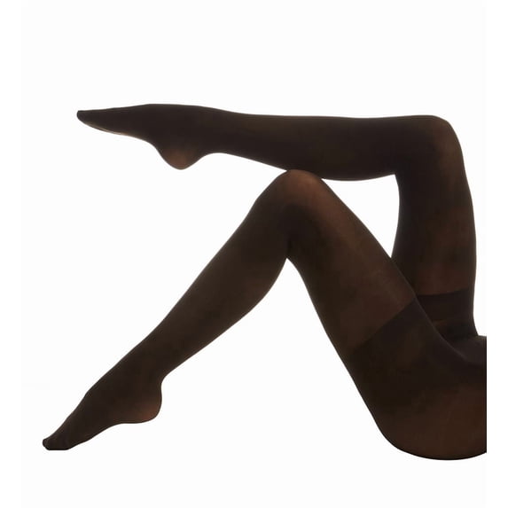 MeMoi Perfectly Opaque Shaper Tights - Womens - Female (Medium/Large, Dark Chocolate)