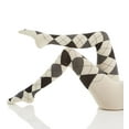 thumbnail image 1 of MeMoi Classic Large-Print Argyle Sweater Tights - Womens - Female (Medium/Large, Winter White), 1 of 12