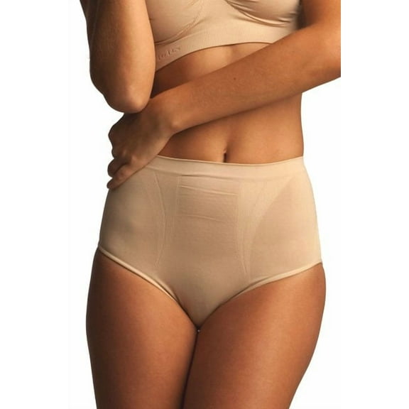 SlimMe High-Cut Control Seamless Shaping Panties - Womens - Female, Small, Black