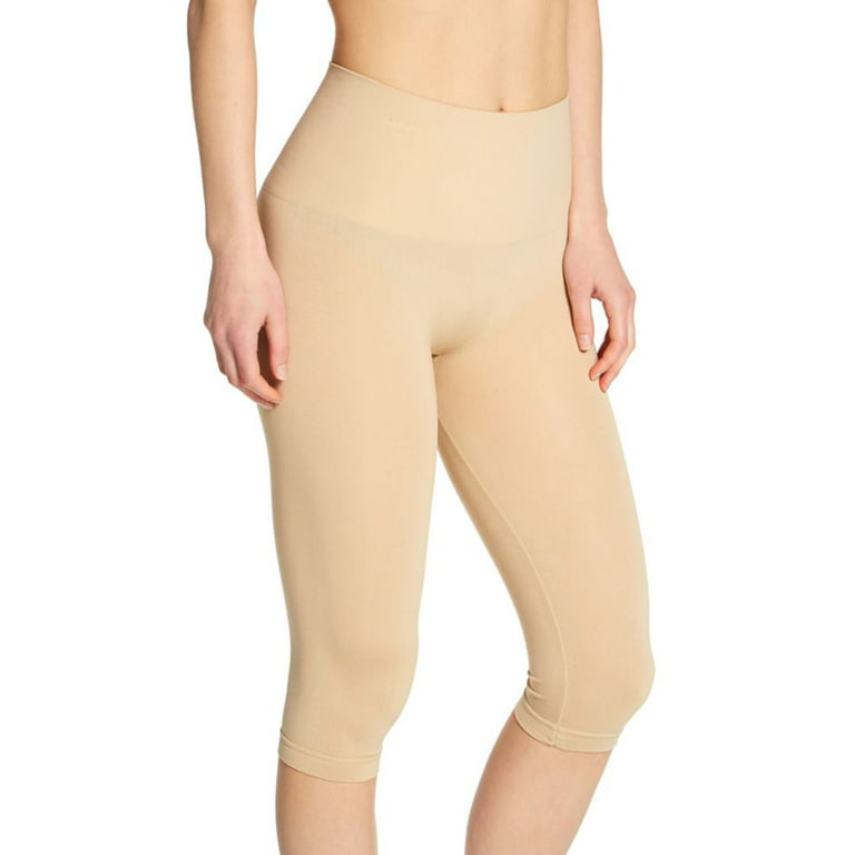 Women's MeMoi MSM-109 SlimMe Seamless High Waisted Capri Legging (Nude XL)  