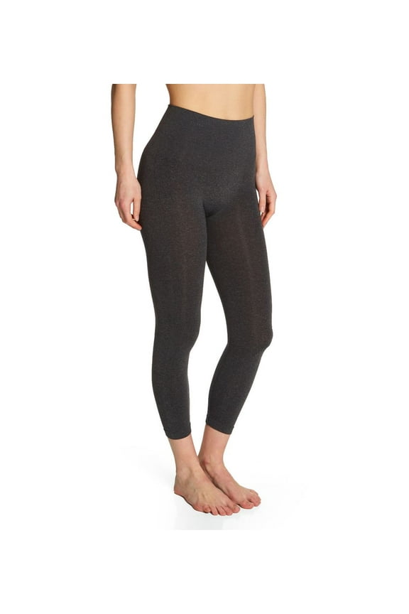 SlimMe Women's High-Waist Control Seamless Shapewear Leggings - Womens - Female, Medium, Heather Charcoal