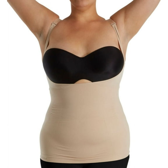 Women's MeMoi MSM-133X Plus SlimMe Wear Your Own Bra Torsette Camisole (Nude Q1)