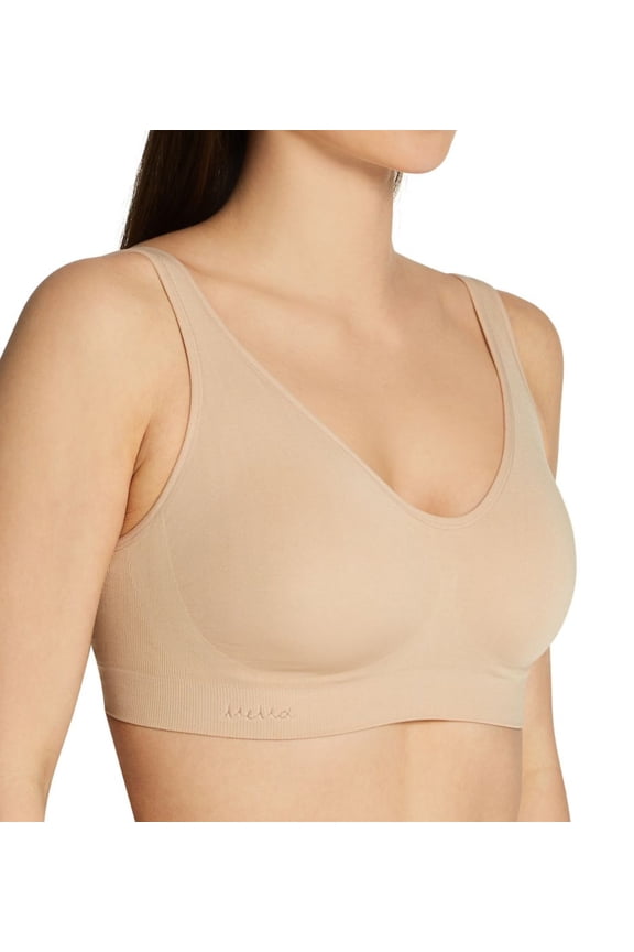 SlimMe Women's Wireless Comfort Shaper Bra - Womens - Female, Medium, Nude
