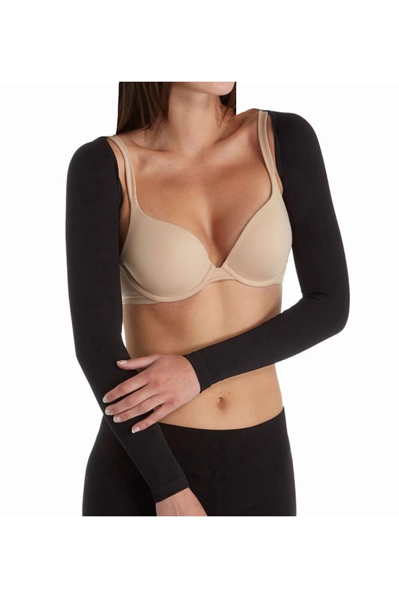 Women's MeMoi MSM-140X Plus SlimMe Long Sleeve Arm Shapers (Black Q2)