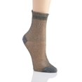 thumbnail image 1 of Women's MeMoi MWF-0073 Metallic Sheer Shortie Socks (Black O/S), 1 of 2