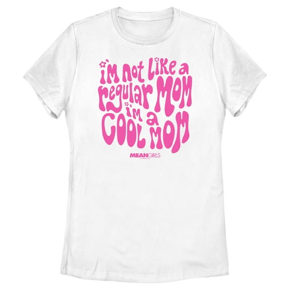 Women's Mean Girls I'm Not a Regular Mom Retro Graphic Tee White Small