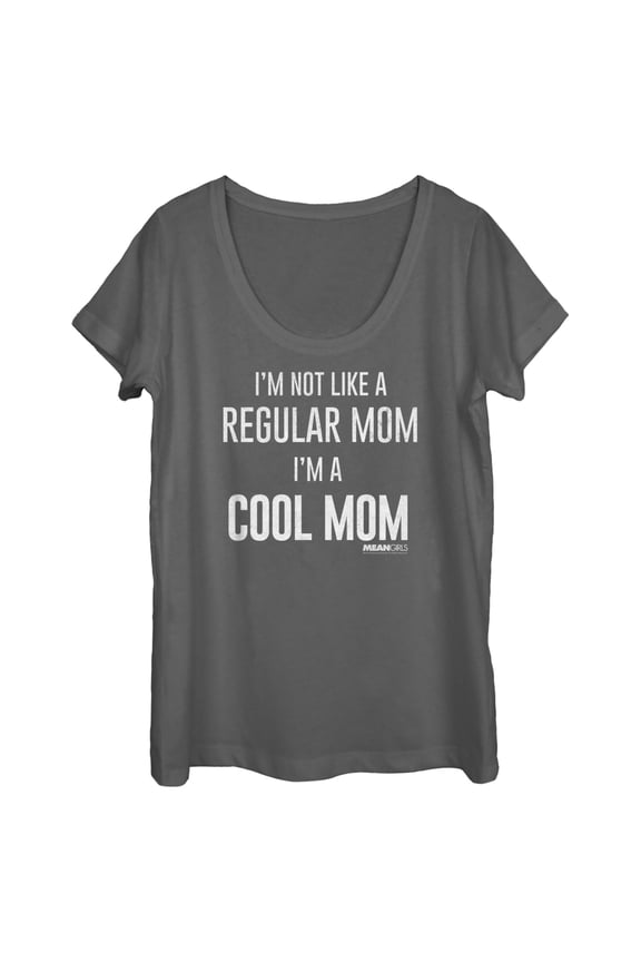 Women's Mean Girls Not a Regular Mom I'm a Cool Mom Graphic Tee Charcoal X Large