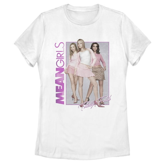 Women's Mean Girls The Plastics Totally Fetch Graphic Tee White Large