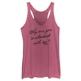 thumbnail image 1 of Women's Mean Girls Why Are You So Obsessed With Me Quote Racerback Tank Top Pink Heather Medium, 1 of 4