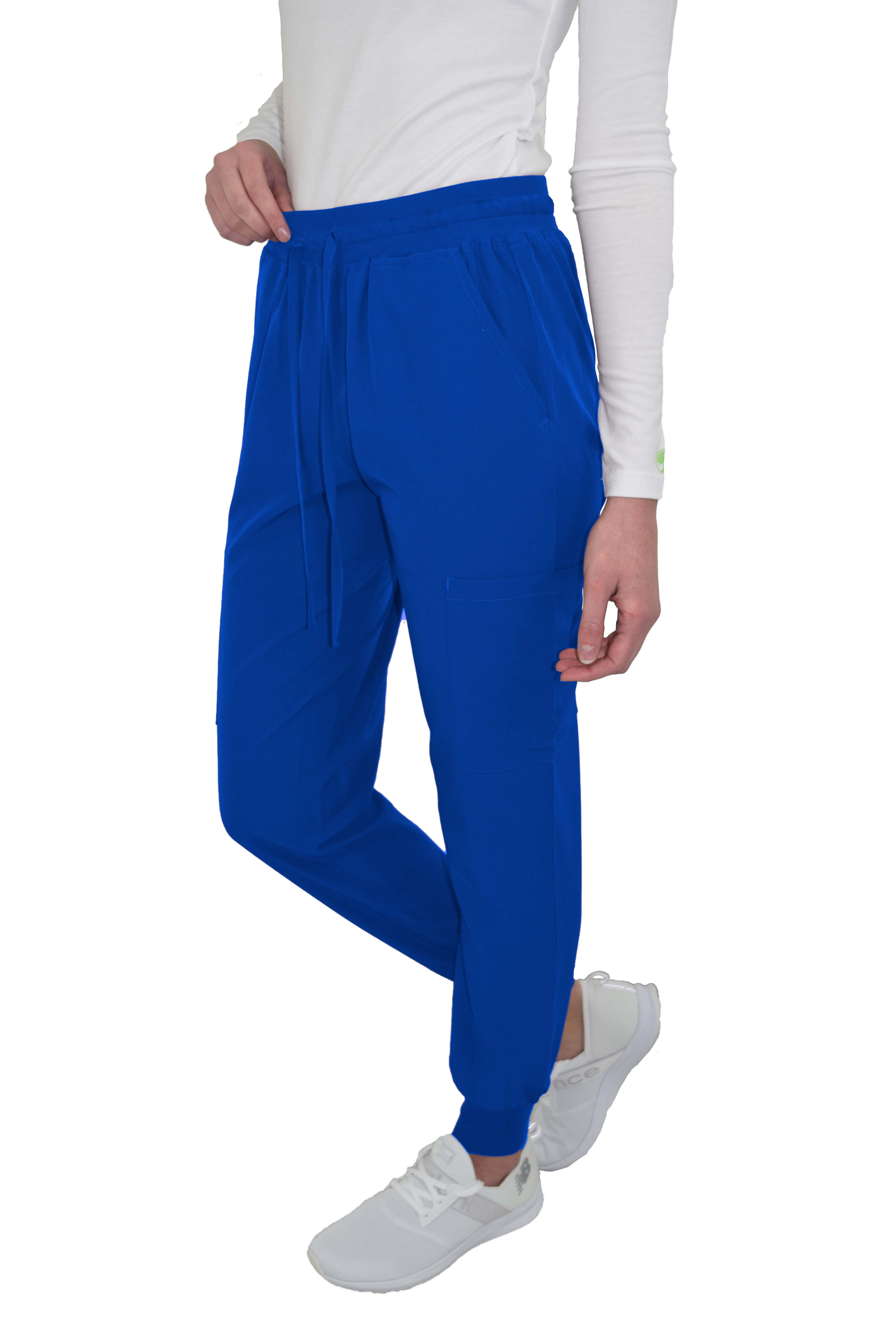 Women's Medical Nursing Jogger Slim Fit Scrub Pant GT Performance-Royal  Blue/Electric Blue-Large