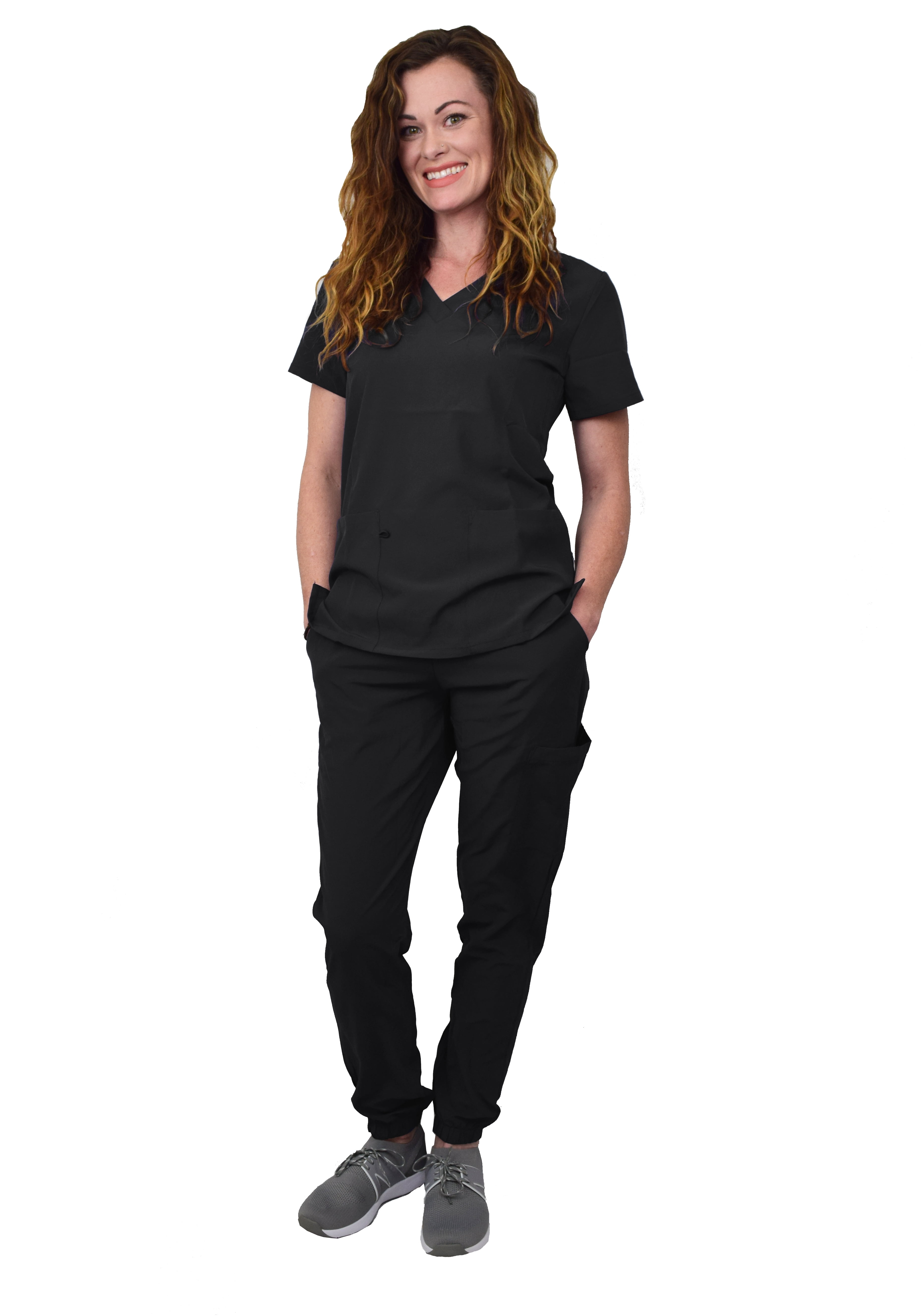 Women's Medical Nursing Jogger Scrub Set GT 4FLEX Top and Pant 