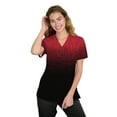 thumbnail image 1 of Women's Medical Nursing Ombre Scrub Uniform Print Top GT Performance-Heather Red/Black-Large, 1 of 5