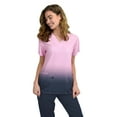thumbnail image 1 of Women's Medical Nursing Ombre Scrub Uniform Print Top GT Performance-Light Pink/Gray-Large, 1 of 5