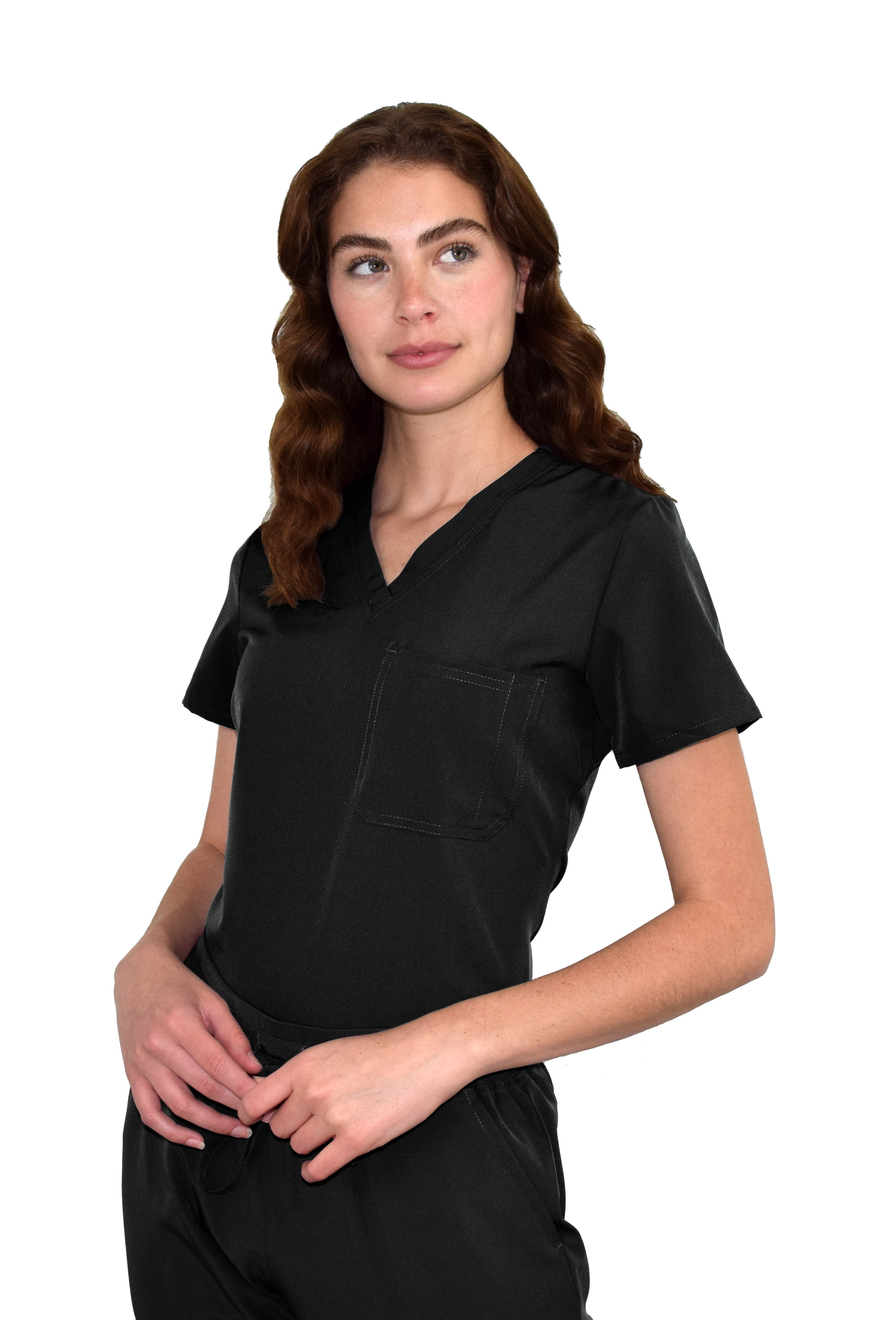 Women's Medical Nursing TuckIn VNeck Scrub Top GT PerformanceBlack