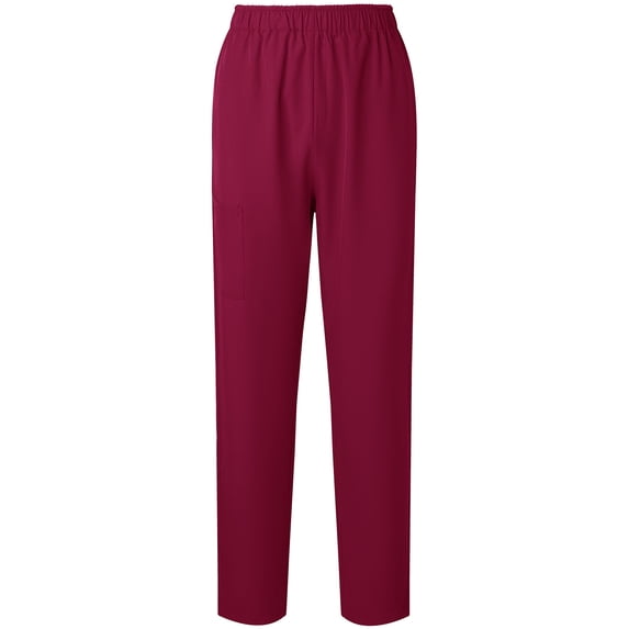 Women's Medical Scrub Long Pants Classic Fit Stretch Straight Leg Trousers Waistband Pull on Cooling Pant