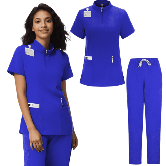 Women’s Medical Scrubs Set – Nursing Uniforms | Jogger Scrub Pants & Blouse | Operating Room & Hospital Scrubs | Comfortable, Stretch Workwear for Healthcare Professionals