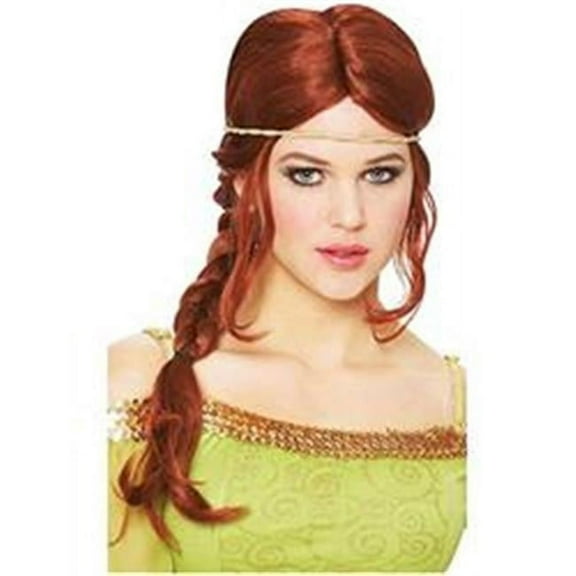 Women's Medieval Braid Costume Wig - Natural Red