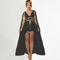 thumbnail image 1 of Women's â Adult Greek Goddess Dress â V-Neck Toga with Cape and Gold Trim â Elegant Outfit for Halloween and Parties â Available in White, Black â Sizes S-XL, 1 of 4