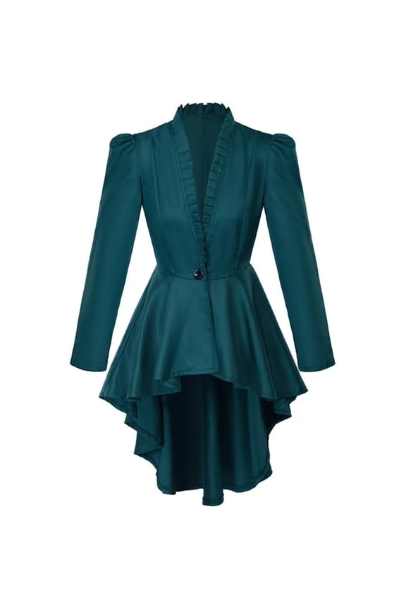 Women’s Medieval Inspired Victorian Jacket Steampunk Gothic Long Sleeve Tailcoat Style Coat