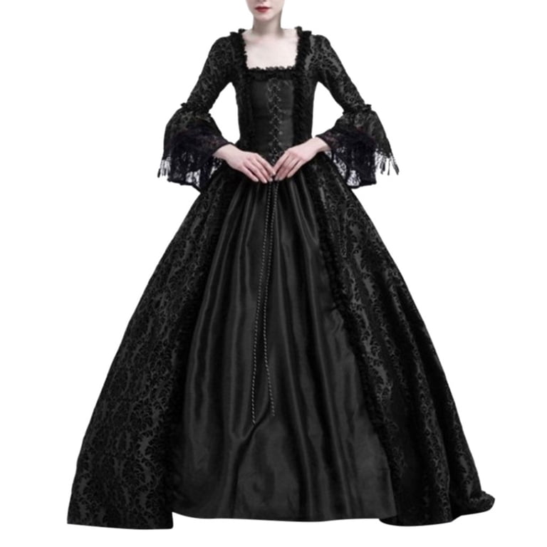 Womens Plus Royal Queen Costume KUIH Queen Victorian Dresses For Women