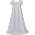 thumbnail image 1 of Women's Medieval Regency White Dress Victorian Solid Puff Sleeves Ruffles Loose Inner Dress, 1 of 7