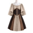 thumbnail image 1 of Women's Medieval Renaissance Costume Elegant Vintage Ren Faire orset Dress Halloween Vampire Bride Costumes, 1 of 3