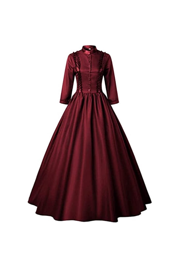 Women's Medieval Victorian Renaissance Dress – Vintage Ball Gown Inspired by Historical Elegance