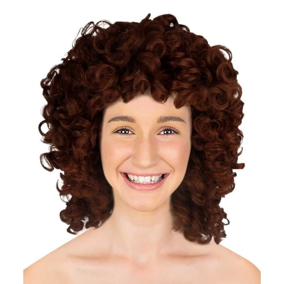 Women's Medium Curly Olympian Lady Wig Collection | Cosplay Halloween Wigs | Premium Breathable Capless Cap