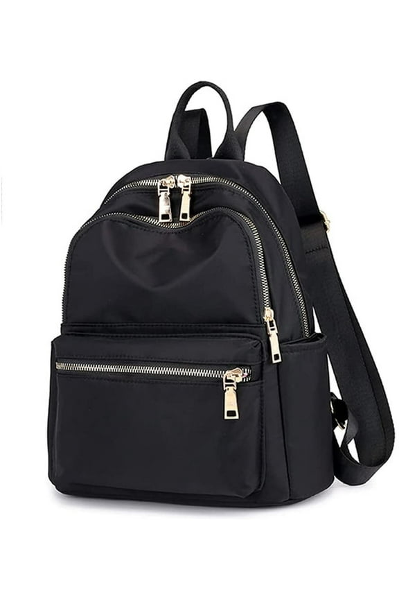Women's Medium Nylon Anti-theft Waterproof Backpack, Shoulder Bag, Designer Travel Backpack, 11x5x12.2inches