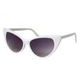 thumbnail image 1 of Women's Medium Size Classic Vintage Cat Eye Sunglasses, White, 1 of 4