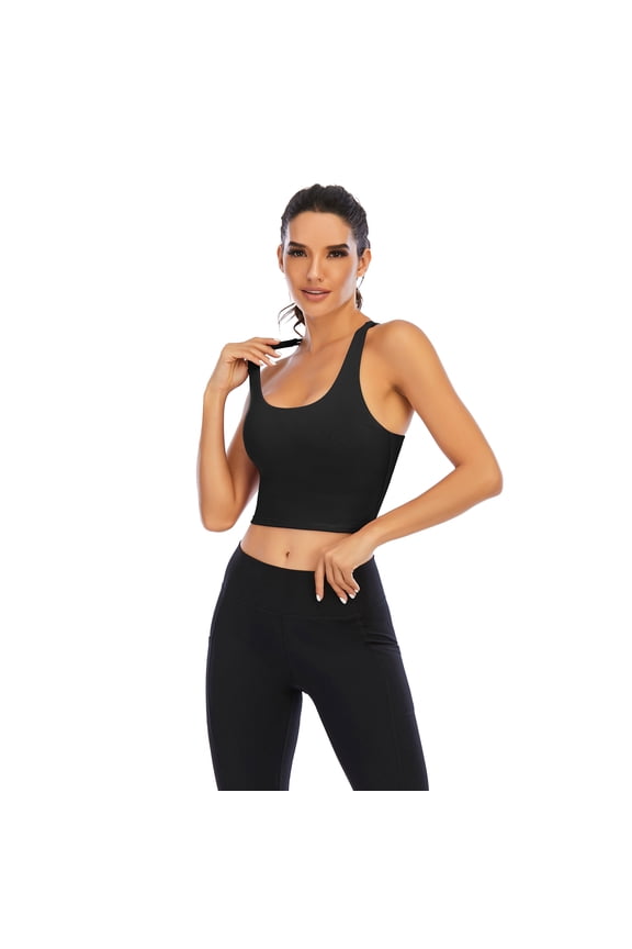 Women's Medium Support Cross Back Wirefree Removable Cups Yoga Sport Bra Fitness Sports Yoga Bras, Rose Purple, XS