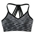thumbnail image 1 of Women's Medium Support Thin Shoulder Strap Wirefree Removable Cups Yoga Sport Bra Crossed Shoulder For Running Cycling Boxing Bowling, 1 of 8