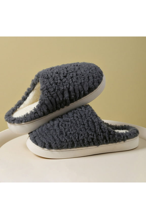 Women's Memory Foam House Slippers Arch Support Moccasin Wool-Like Lined Chenille Slippers with Fleece-Lined Slip-Resistant Bedroom Home House Hotel Slippers