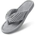 thumbnail image 1 of Women's Memory Foam Open Toe Slide Slippers with Adjustable Strap and Cozy Terry Lining, 1 of 5