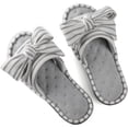 thumbnail image 1 of Women's Memory Foam Open Toe Slide Slippers with Adjustable Strap and Cozy Terry Lining, 1 of 6