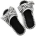 thumbnail image 1 of Women's Memory Foam Open Toe Slide Slippers with Adjustable Strap and Cozy Terry Lining, 1 of 6