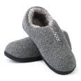 thumbnail image 1 of Women's Memory Foam Slippers Comfort Plush Fleece Lined House Shoes for Indoor & Outdoor,Dark Grey,Size 12, 1 of 5