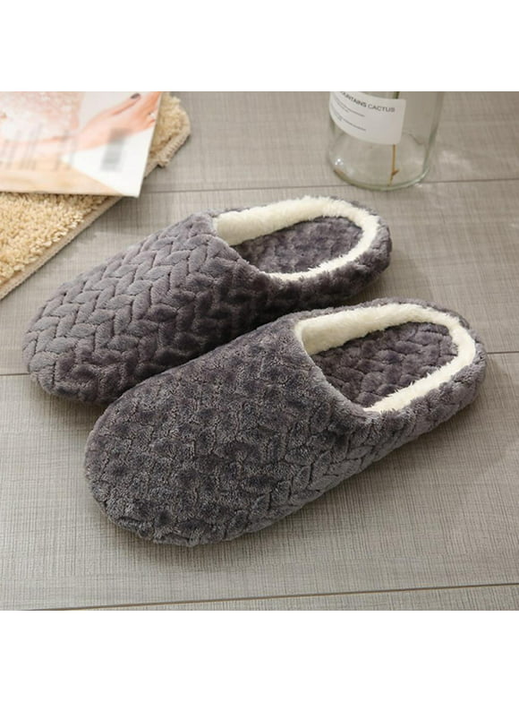 Women's Memory Foam Slippers Cozy Non-slip Slip on Indoor Outdoor House Shoes