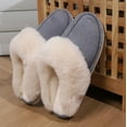 thumbnail image 1 of Women's Memory Foam Slippers - Slip-On Suede Scuff with Foot Arch Pad
 & Faux Fur Lining  Indoor Outdoor House Shoes, 1 of 10