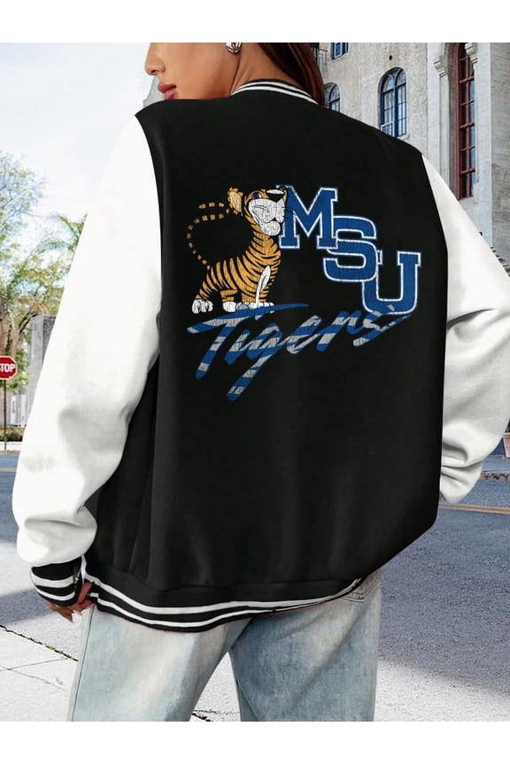 Women's Memphis State Tigers Varsity Jacket | Oversized Hoodie | Vintage Logo | Memphis Basketball Football Apparel | Sports