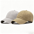thumbnail image 1 of Women's & Men's 2-Pack Plain Baseball Caps - Solid Color Unisex Dad Hats for Casual Daily Wear, Soft Cotton Adjustable Sports Caps (Multi-Color Set), 1 of 9