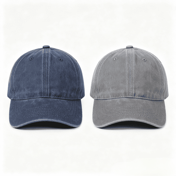 Women's & Men's 2-Pack Plain Baseball Caps - Solid Color Unisex Dad Hats for Casual Daily Wear, Soft Cotton Adjustable Sports Caps (Multi-Color Set)